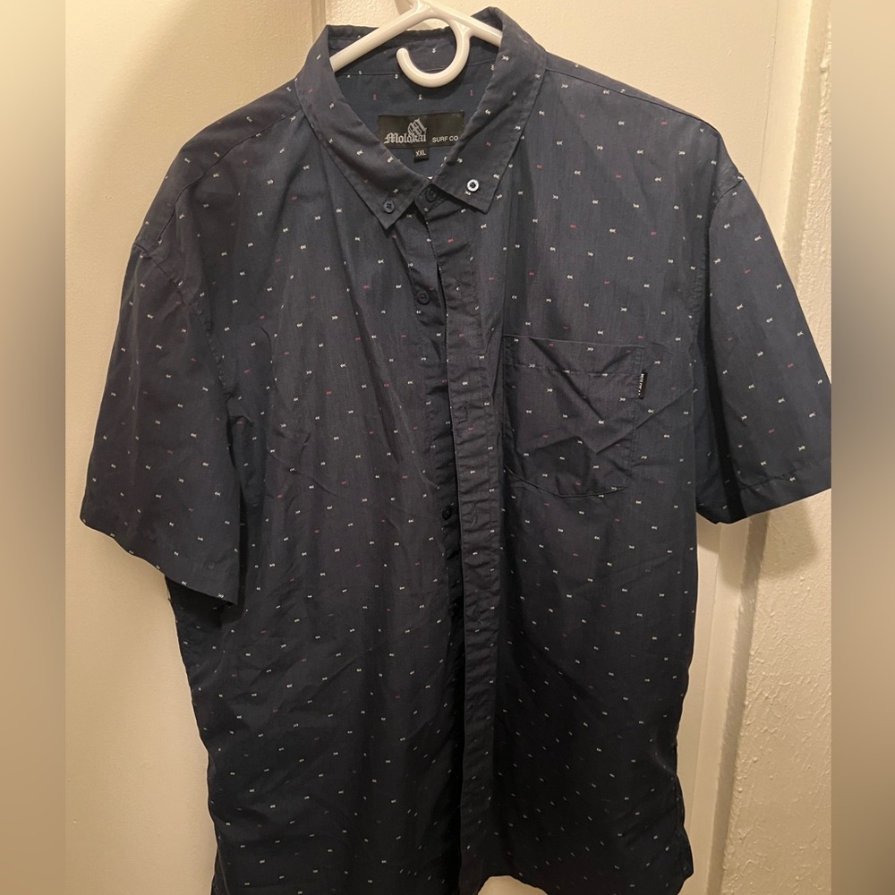 Molokai Surf Co short sleeve button up shirt XXL